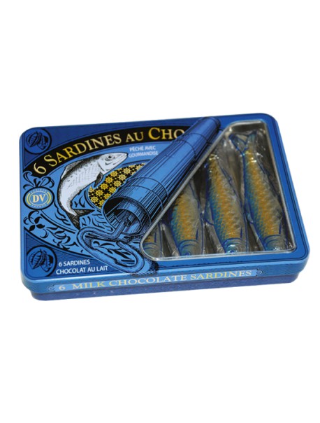 6 sardines au chocolat au lait