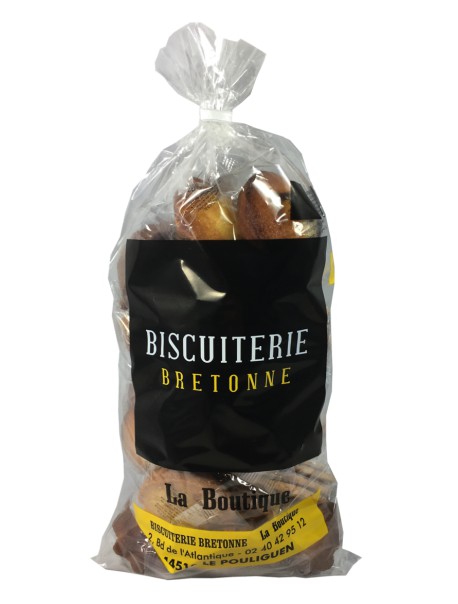 Assortiment gâteaux bretons natures ou éclats de caramel ou pépites de framboises, Biscuiterie Bretonne la Boutique