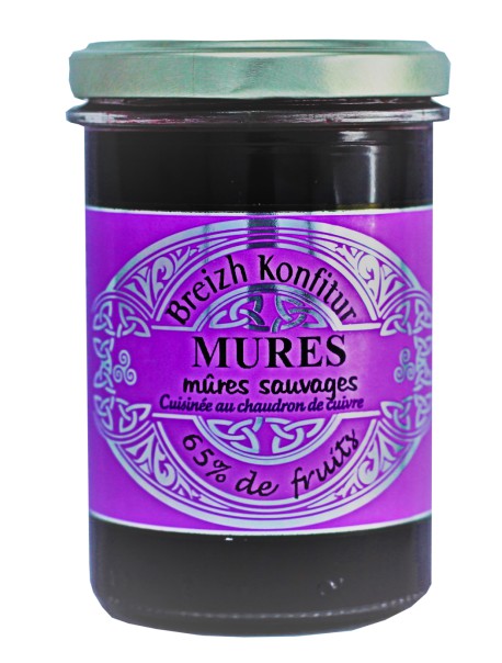 Confiture de mûres sauvages (allégée en sucre), marque « Breizh Konfitur »