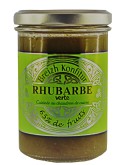 Confiture de rhubarbe verte (allégée en sucre), marque « Breizh Konfiture »